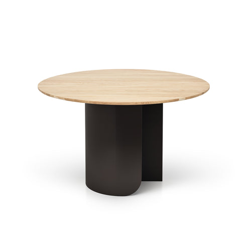 Plateau Round Dining Table Oak Top