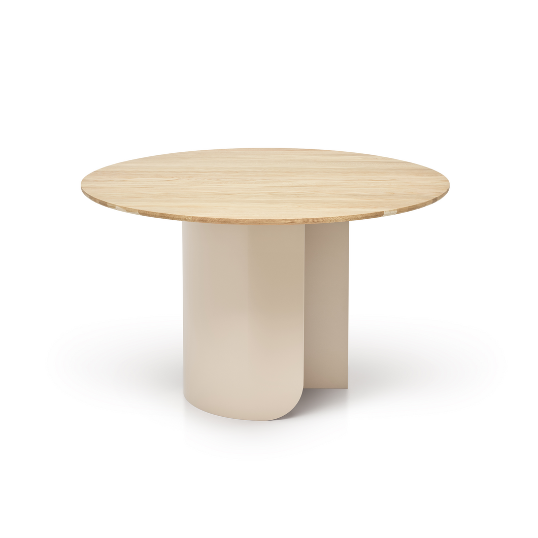 Plateau Round Dining Table Oak Top