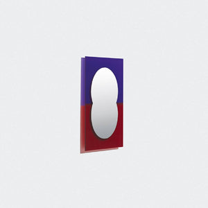 Wander Small Mirror - Purple - Brown & Red