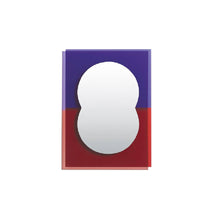 Load image into Gallery viewer, Wander Small Mirror - Purple - Brown &amp; Red