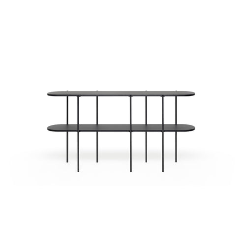 Sonia Black Shelving System Low