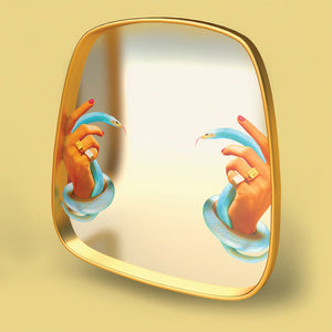 TOILETPAPER Hands With Snakes Gold Mirror