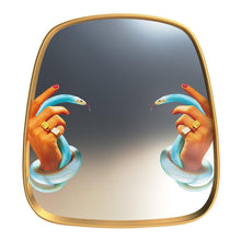 Load image into Gallery viewer, TOILETPAPER Hands With Snakes Gold Mirror
